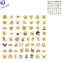 Kidslandand【พร้อมส่ง】สติ๊กเกอร์การ์ตูนโปเกมอน60ชิ้นสติ๊กเกอร์อะนิเมะน่ารักสำหรับแล็ปท็อปขวดน้ำกีตาร์สเกตบอร์ด