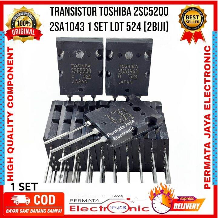 TR TOSHIBA 2SA1943 2SC5200 SERI LOT 524 JAPAN JEPANG Transistor FINAL