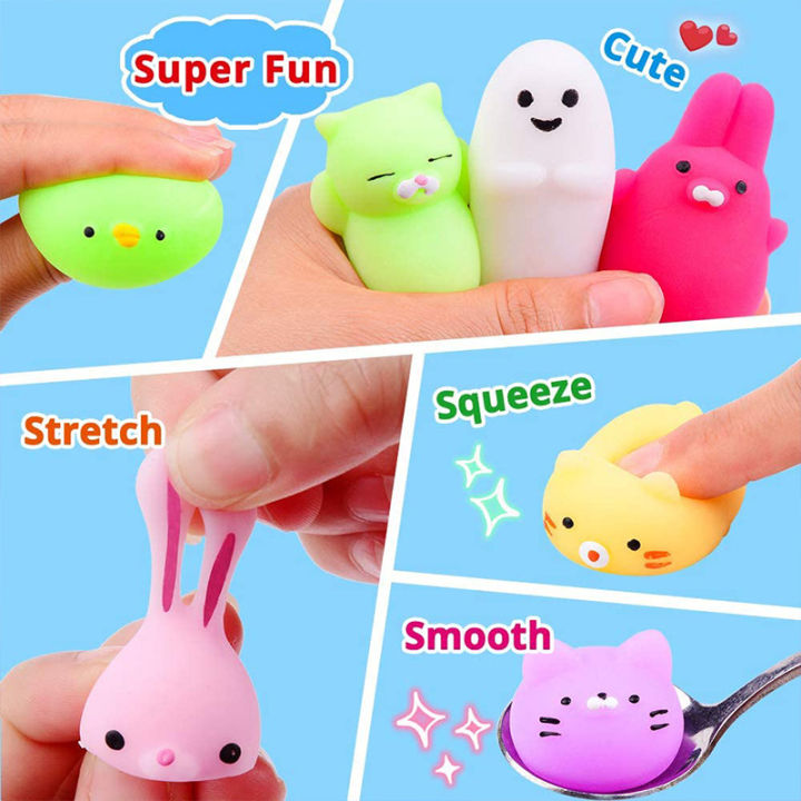 50pcs-kawaii-squishies-antistress-ของเล่น-mochi-anima-squishy-squeeze-party-favors-ความเครียดบรรเทา-fidget-ของเล่นสำหรับของขวัญเด็ก