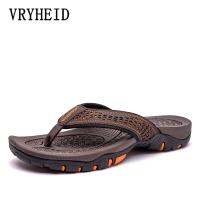 VRYHEID Mens Slippers 2023 New Summer Beach Shoes Non-slip Sport Flip Flops Comfort Casual Thong Sandals Outdoor Big Size 40-50