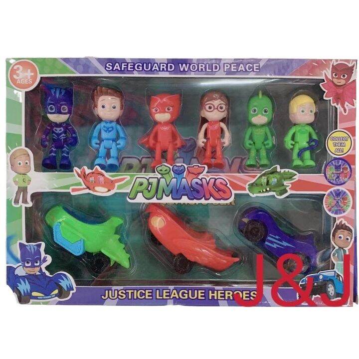 【COD5】 COD PJ Masks Superhero Suits Action Figures with Super Car Toy ...