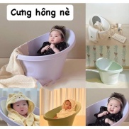Thau tắm có ghế ngồi cho bé Việt Nhật. Chậu tắm Oval Hokori Việt Nhật cao