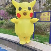 ตุ๊กตา Pikachu Pokemon Pikachu ชุดตกแต่งเด็กฮาโลวีนการแสดงของเด็กๆผู้ใหญ่อุปกรณ์ประกอบฉากตลก