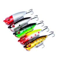 DHYJSFDCFishing เหยื่อ Topwater Popper เบ็ด7.3ซม. 11กรัมเหยื่อปลอมอย่างแข็ง Wobblers ตกปลาพลาสติกพร้อม6 # Hooks LYE3824 Lures Baits