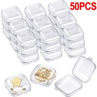 【hot】✌∏  50pcs Transparent Storage Plastic Earrings Jewelry Dust Plug Battery Organizer