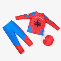 2022 New Long Sleeve Trousers Fission Lovely Animal 3 Piece Set Boy Swimsuit Kid Comfortable Quick Drying Sunscreen Swimwear