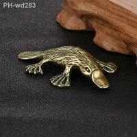 Solid Brass Animal Platypus Figurine Miniature Tea Pet Crafts Desktop Small Ornament Home Decorations Accessories Children Gifts