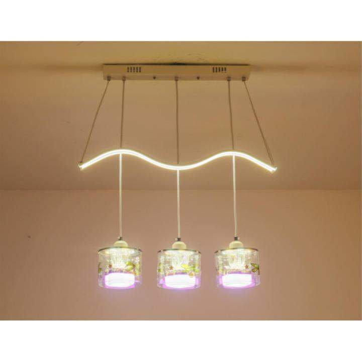 yolo-โคมไฟระย้า-3หัว-ปรับสีได้-7-สี-ห้องอาหาร-แถมแพทช์led