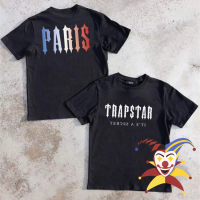 Paris Gradient พิมพ์เสื้อยืดผู้ชายผู้หญิง1:1คุณภาพดีที่สุด T เสื้อ Top Tees