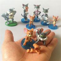 MINIAU พีวีซี น่ารักค่ะ ของเล่นตัวเลข ตกแต่งตุ๊กตา ตกแต่งเค้ก เพชรประดับ เครื่องประดับตุ๊กตา Tom and Jerry แอ็คชั่นฟิกเกอร์ โมเดลหุ่น แมวและเมาส์