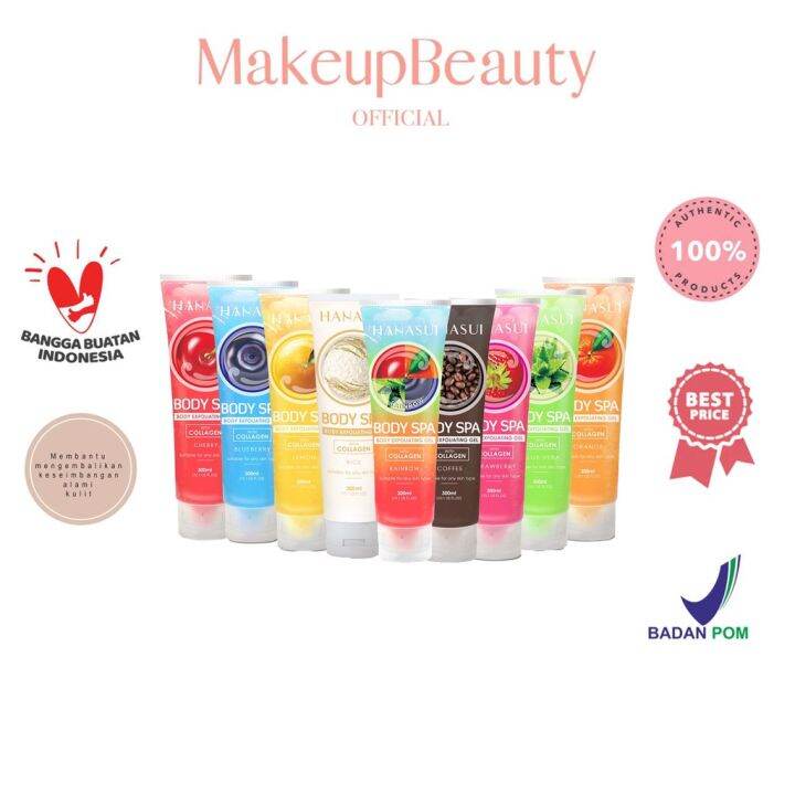 HANASUI Body Spa Exfoliating Gel 300ml Gel Pembersih Perontok Daki Tubuh Badan Lazada Indonesia