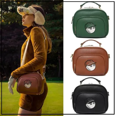 กระเป๋าเก็บของกระเป๋าถือกอล์ฟ MALBON สีตัวอักษรถุงกอล์ฟกระเป๋าสะพายไหล่จับคู่กอล์ฟ