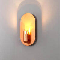 Modern LED bedside lamp bedroom living room background wall lamp decorative rose gold wall light Sconce