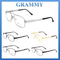 Grammy แว่นตา รุ่น 2812 กรอบเต็ม Rectangle ทรงสี่เหลี่ยมผืนผ้า ขาสปริง วัสดุ สแตนเลส สตีล (สำหรับตัดเลนส์) กรอบแว่นตา สวมใส่สบาย น้ำหนักเบา ไม่ตกเทรนด์ มีความแข็งแรงทนทาน Full frame Eyeglass Spring leg Stainless Steel material Eyewear Top Glasses