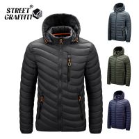 S.T.G 2023 Men Solid Casual Jackets Hot Fashion Brand Outdoor Warm Windproof Hooded Coats High Quality Winter Jackets For Male