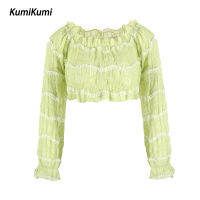 เสื้อยืด Comfort ลำลองสำหรับผู้หญิง KUMI แขนยาวฤดูร้อนแฟชั่น