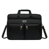 Simple Tote Men Business Briefcase กระเป๋าถือสำหรับ15.6นิ้วแล็ปท็อปกระเป๋าขนาดใหญ่ความจุกระเป๋าสะพาย Travel Notebook Messenger Bag