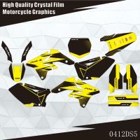 Full Graphics Decals Stickers Motorcycle Background Custom Number Name For SUZUKI RMZ250 RMZ 250 RM 250Z 2007 2008 2009