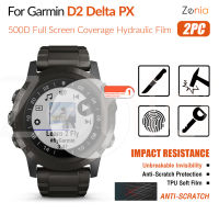 Zenia 2PCS HD แบบเต็มหน้าจอขอบโค้งเต็มรูปแบบฟิล์มกันรอยสำหรับ Garmin D2 Delta PX สมาร์ทวอทช์ HD 9H ล่องหนล่องหนที่มองไม่เห็นฟิล์มนุ่ม TPU ฟิล์มป้องกันฟิล์มป้องกันการระเบิดป้องกันรอยขีดข่วน