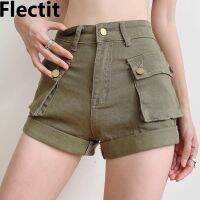 【CC】 Flectit 90  39;s Shorts for Low-rise Big Utility Hotpants