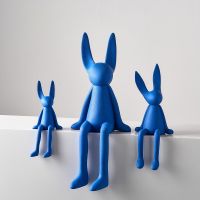 Creative Rabbit Statue Nordic Home Living Room Decoration Desk Ornament Miniatures Figurines For Interior Art Sculpture Crafts