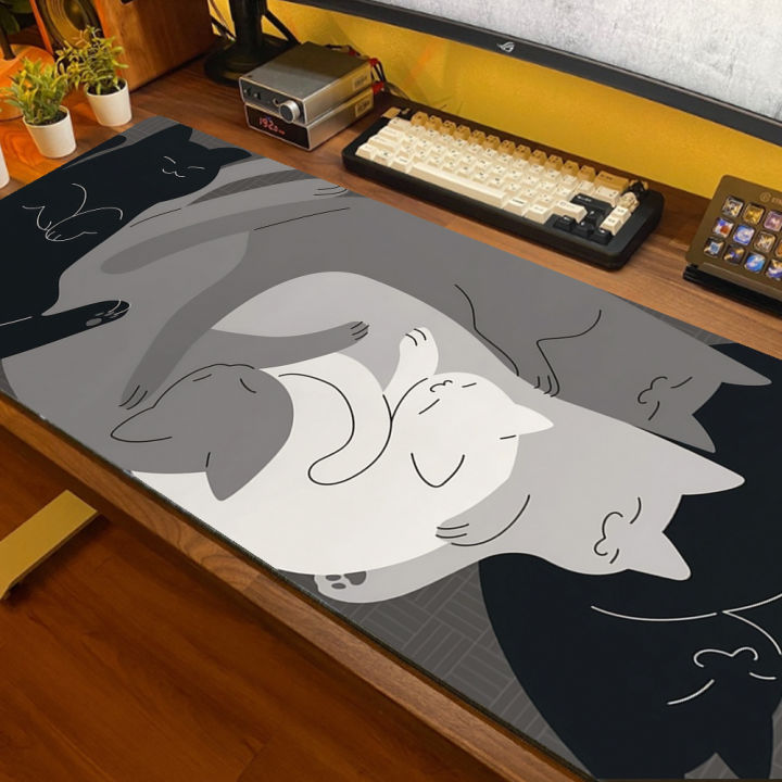 kawaii-cat-customised-mouse-pad-gaming-table-mat-stitched-edge-rubber-extended-mousepad-large-stitched-edge-deskpad-computer-desk-mouse-pad