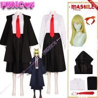 Anime Mashle Magic And Muscles Lemon Irvine Cosplay Costume Easton Magic Academy Uniform Black Robe Wig Hairpin Shirt Skirt Tie