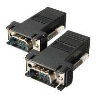 [HOT HAIXWLXKWW 589] 1ชิ้นตัวขยาย VGA ชายกับ LAN CAT5 CAT6 RJ45สายเคเบิลเครือข่าย Adap ใหม่