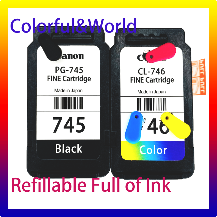 NEW Canon 745 746 ink cartridge PG745 CL746 Refillable PIXMA MG2470