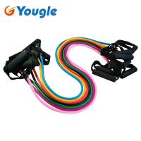 YOUGLE Pilates Latex Tubing Expanders Exercise Tubes Strength Resistance Band Sets Fitness Equipment Pull belt Rope Exercise Bands