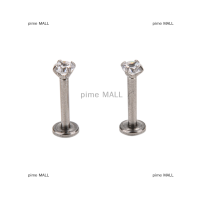 pime MALL 2pcs surgical STEEL CZ labret Lip Ring ลิปเจาะเครื่องประดับ tragus NAIL STUD