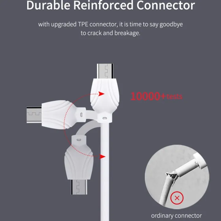 Awei CL-61/62/63 Micro Type C Lighting to USB Data Cable Fast Charging 2.5A Pure Copper TPE Material Phone braided wire Cable 1M for iphone 13 12 pro Huawei Xiaomi oppo Samsung ipad