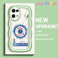 Jlingji เคสสำหรับ OPPO Reno 7 4G Reno 8 4G Pro เคส F21สีฟ้าลายคลื่นสีลูกคลื่นเคสโทรศัพท์กันกระแทกแบบนิ่มโปร่งใสปลอกซิลิโคนฝาครอบป้องกันหัวกล้องรวมทุกอย่าง