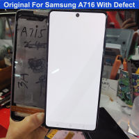 ข้อบกพร่องเดิมจอแอลซีดีสำหรับซัมซุง A71จอสำรอง5G สำหรับ Samsung Galaxy A71 A716 LCD 5G A716U จอแสดงผลหน้าจอสัมผัสประกอบ