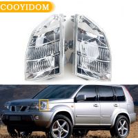 Newprodectscoming Car Front Indicator Fog Light Housing Clear Lens Car Lower Corner light Bumper For Nissan X Trail T30 2001 2007 Without bulbs