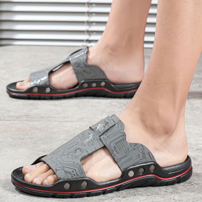 พื้นรองเท้ารองเท้าแตะยางรองเท้าแตะสำหรับผู้ชายขนาดใหญ่38-48รองเท้าสลิปเปอร์คุณภาพสูงชายหาดฤดูร้อนรองเท้าแตะแฟชั่นใหม่