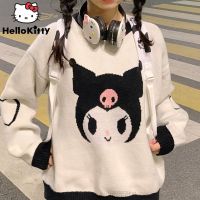 Sanrio Kuromi Sweater Y2k Japanese Korean Trend Clothes Kawaii Tops Women Cartoon Soft Pullovers Female Fashion Loose Sweaters