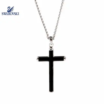 Buy Swarovski Crystal Double Cross Pendant Cross Swarovski Crystal  Religious Jewellery Cross Necklace Silver Necklace D/C/CROSS/P Online in  India - Etsy