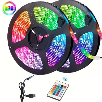 ไฟแถบไฟ Led RGB ตกแต่งบ้านด้วยรีโมทคอนโทรล IR 24ปุ่ม