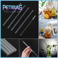 PETIBAG 4pcs/set New Transparent Party Supplies Wedding Straight Tube Clean Brush Reusable Glass Straws