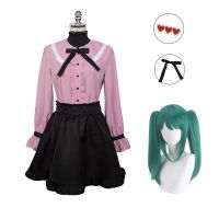 Vampire Princess Cosplay Costume Anime Vampire Figure Full Suit Pink Kawaii Maid Skirt Dress Bowknot Uniform For Girl Carnival