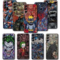 เคสการ์ตูนซูปเปอร์แมนเคสโทรศัพท์สำหรับ Samsung Galaxy S23 S20,เคส S10พิเศษ S9 S8เบอร์เบอร์ FE Plus Note 20Ultra 10Plus Batman Joker