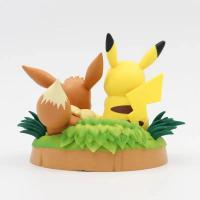 Bandai Banpresto Original Pokemon Pikachu Eevee Anime Action Figures Toys For Kids Gift Collectible Model Ornaments