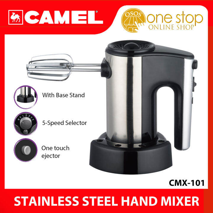 Camel Appliances Chrome Plated Beater & Dough Hooks 5 Speed Hand Mixer CMX101 •OSOS• Lazada PH