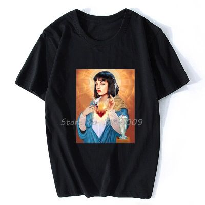 Pulp Fiction Mia Wallace Big Kahuna Burger Bio T Shirt Men Cotton T Shirt Hip Hop Tees Tops Tshirt Harajuku Streetwear