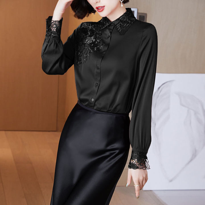 imitation-silk-shirt-women-spring-and-autumn-imitation-mulberry-silk-embroidery-hollow-slim-long-sleeved-top-casual