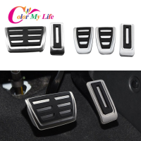 Color My Life Stainless Steel RHD Car Pedals Kit for Volkswagen VW Multivan T5 T6 Caravelle T6 Gas Brake Pedal Protection Cover