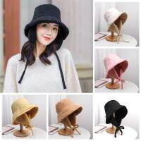 【CW】 Lamb Fur Hat Warm Female Caps Ear Protection Men Outdoor Panama