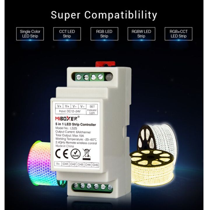 worth-buy-ls2s-miboxer-รีโมทคอนโทรล5-in-1ราง-din-1สำหรับควบคุมแถบไฟ-led-dc12v-24v-สีเดียว-cct-rgbw-rgbct-ไฟแถบไฟ-led-ligh