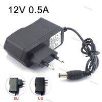 AC to DC 100-240V Camera Power Adapter Supply Charger 12V 0.5A 500mA for LED Strip Light 5.5mmx2.1mm US/EU/AU WDAGTH